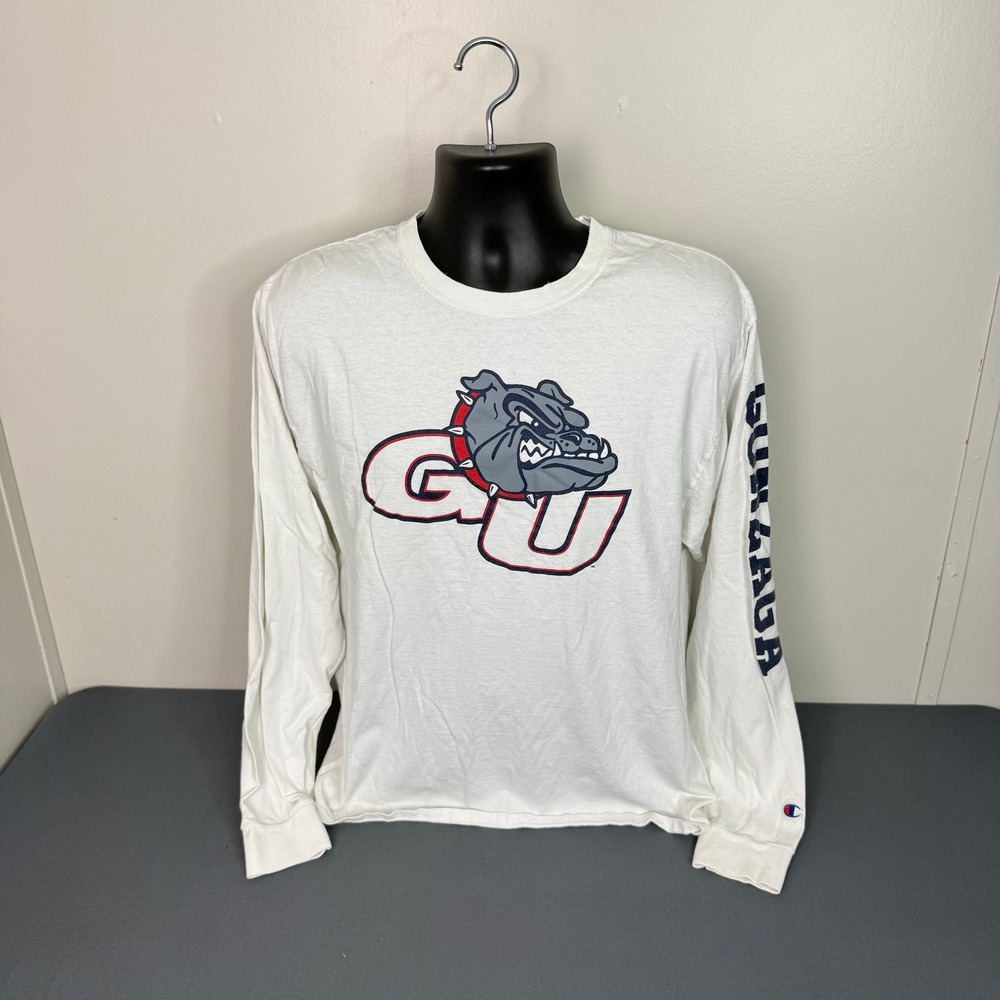 Champion Men's Gonzaga University Long Sleeve T-Shirt White Size Large - Picture 2 of 4